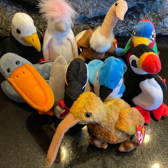 Beanie Baby Birds - Rare Lot of 9 Mint with Tags - Picture 3 of 3